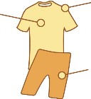 clothing top and pants