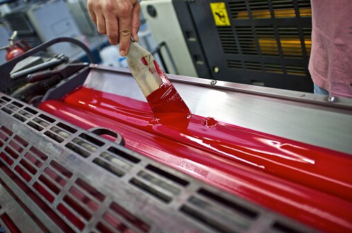 offset press printing, detail
