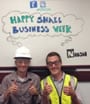 BlogHealthOpen.jpg Two people giving thumbs-up infront of a whiteboard which says "Happy Small Business Week"