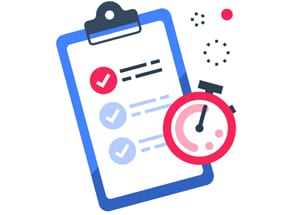 clipboard with a stop watch