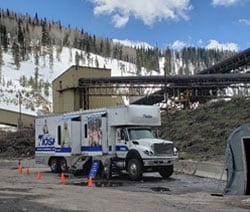 NIOSH’s mobile clinic, where miners can get screened for black lung. NIOSH’s mobile clinic, where miners can get screened for black lung.