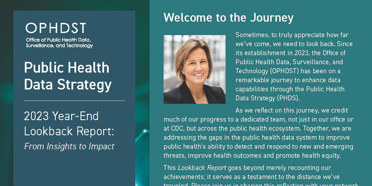 2023 Public Health Data Strategy LookBack Report OPHDST 2023 PHDS Year-End LookBack Report