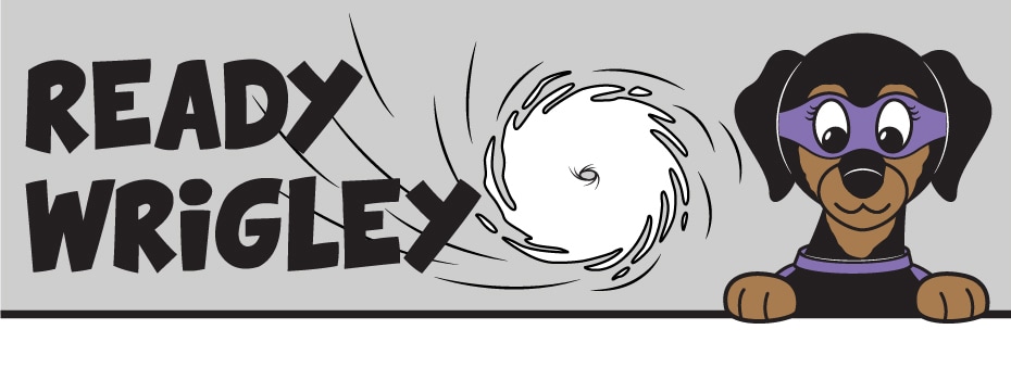 Ready Wrigley hurricane season banner.