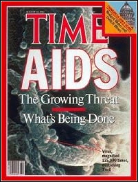 ORIGIN_img_AIDS Photo of cover of Time magazine featuring AIDS epidemic.
