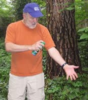 Apply repellents as a protective measure to reduce your risk for babesiosis. (CDC Photo: Mary Bartlett)