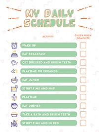 My Daily Schedule_Sample_jpg Sample daily schedule for parents to print.