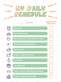 myDailyScheduleSample200x267px my Daily Schedule Sample