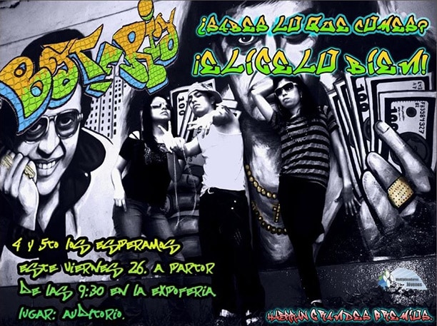 Poster produced by Multiplicadores Jóvenes as part of a school-based communications campaign.