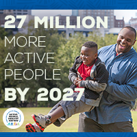 Active People Healthy Nation 27 million more active people by 2027, AA father and son playing Active People Healthy Nation 27 million more active people by 2027, AA father and son playing