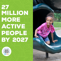 Active People Healthy Nation 27 million more active people by 2027, AA girl on slide Active People Healthy Nation 27 million more active people by 2027, AA girl on slide