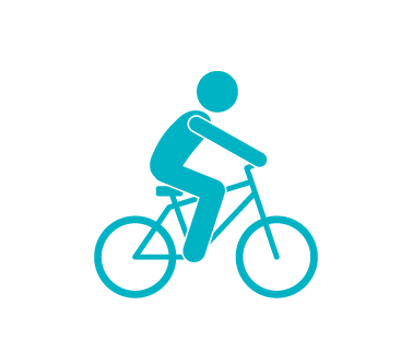 Riding a bike icon