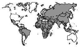 Wild Poliomyelitis 1988 Image depicting areas on a map affected by Wild Poliovirus in 1988.