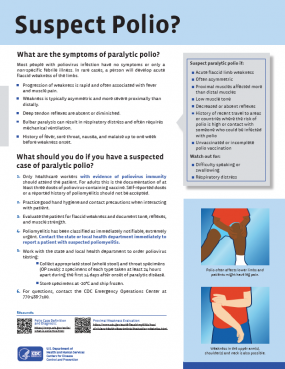 Polio fact sheet - Suspect Polio?