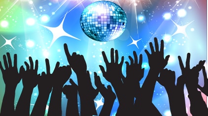 social gathering image, disco party