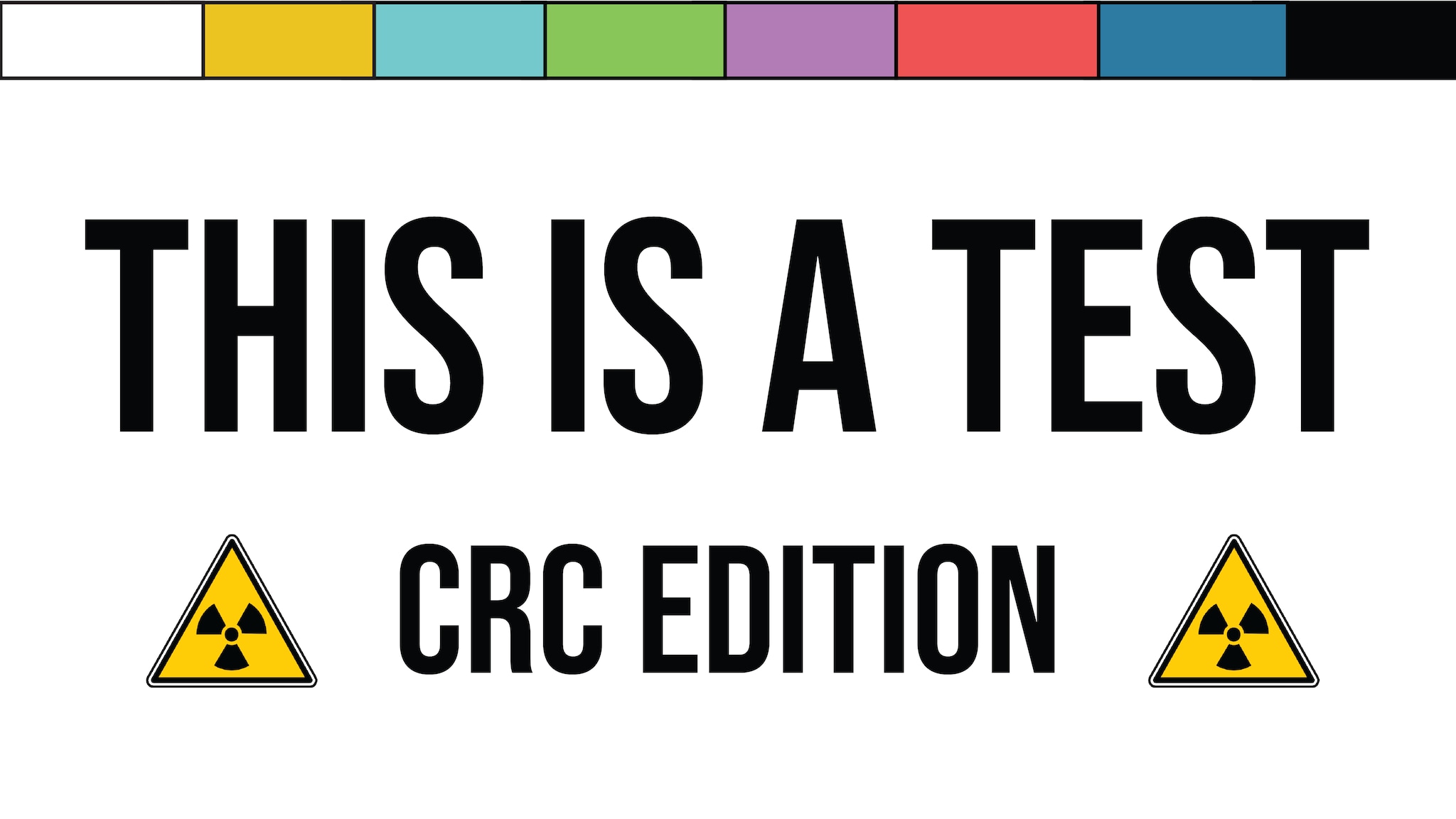 TEST CRC Logo This is a TEST CRC edition logo with radiation symbols