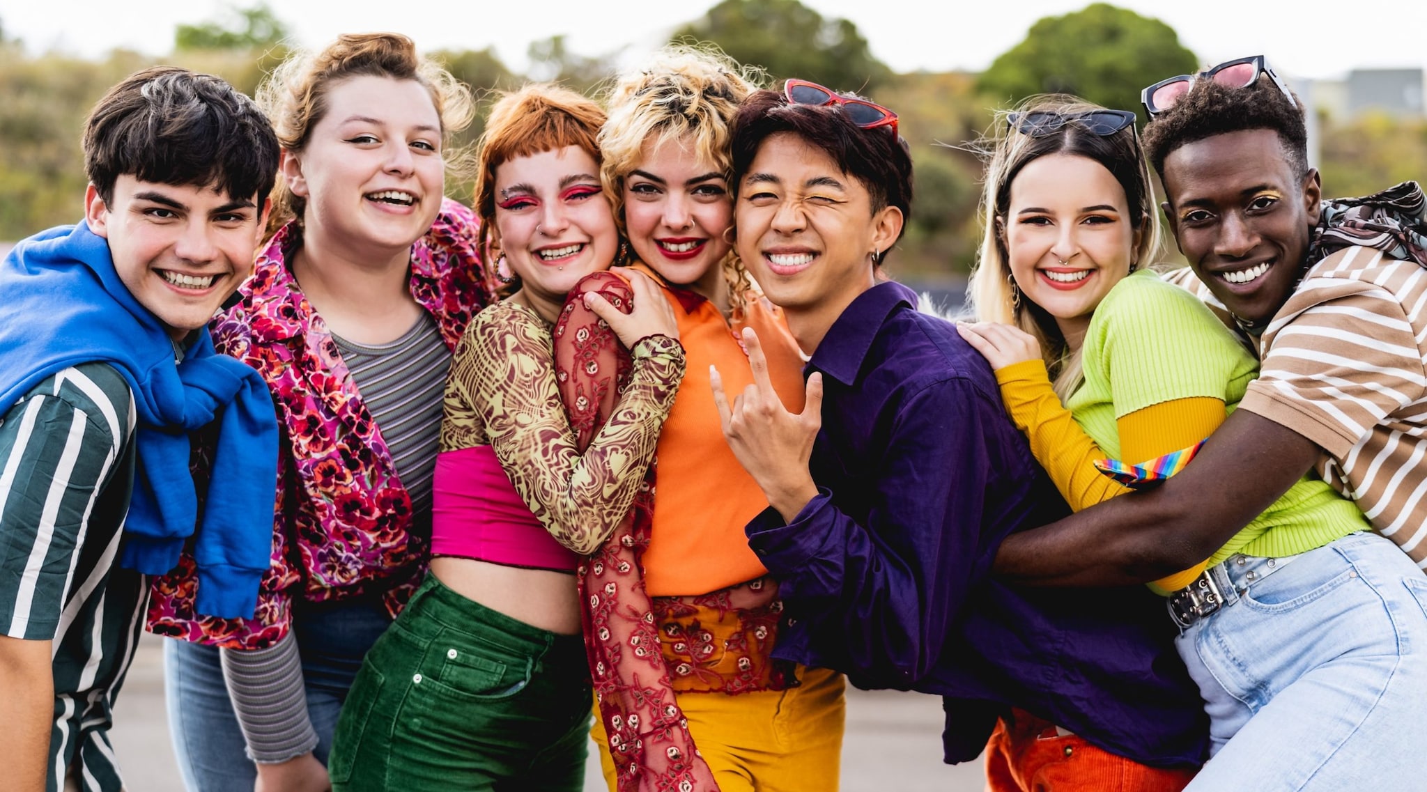 — title missing — colorful photo of diverse teens smiling
