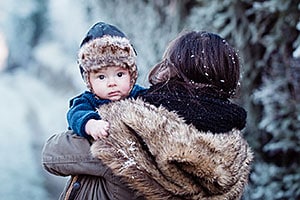 Alaskan Native Infant_v1 Alaska Native women holding her baby