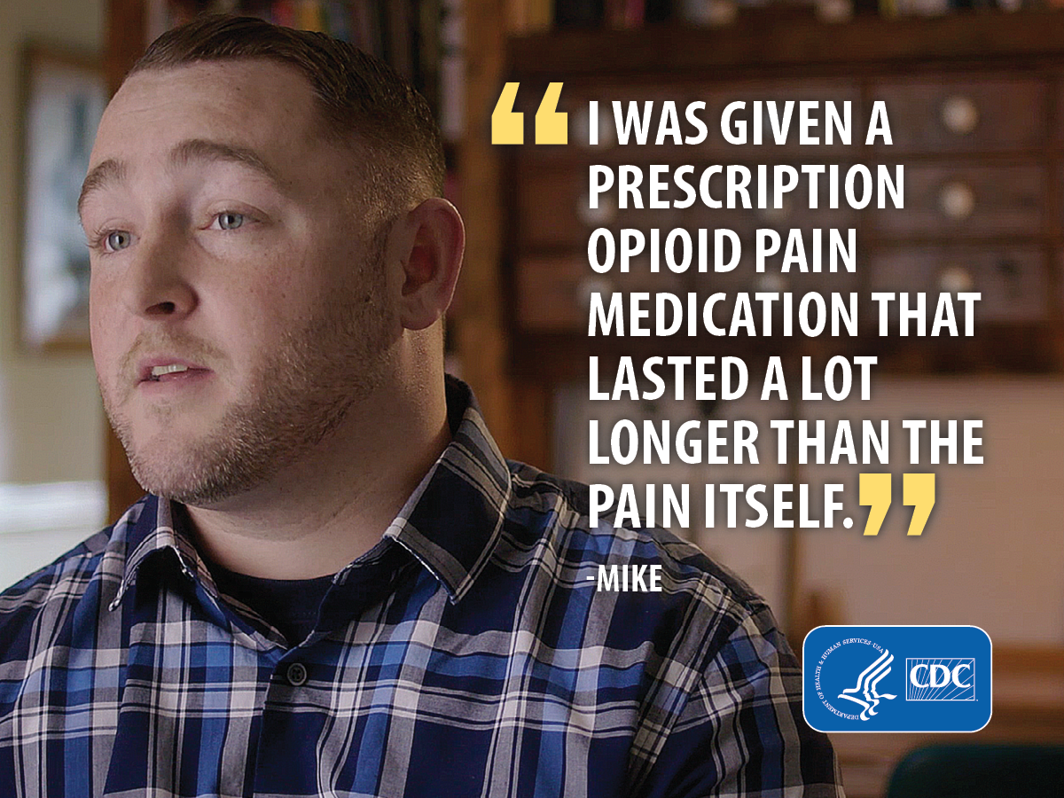 I was given a prescription opioid pain medication that lasted a lot longer than the pain itself. -Mike