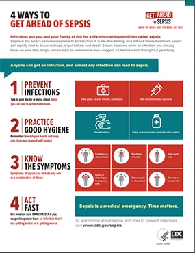 Infographic 4 ways to Get Ahead of Sepsis Infographic: 4 Ways to Get Ahead of Sepsis