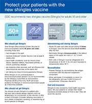 Protect your patients with the new shingles vaccine. Protect your patients with the new shingles vaccine.