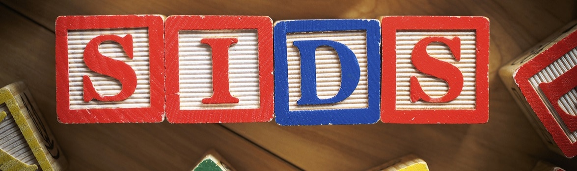 blocks spelling the acronym SIDS