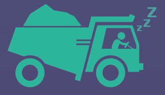 dd-garbage-truck Truck driver sleeping