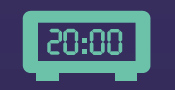 Clock reading 20 minutes