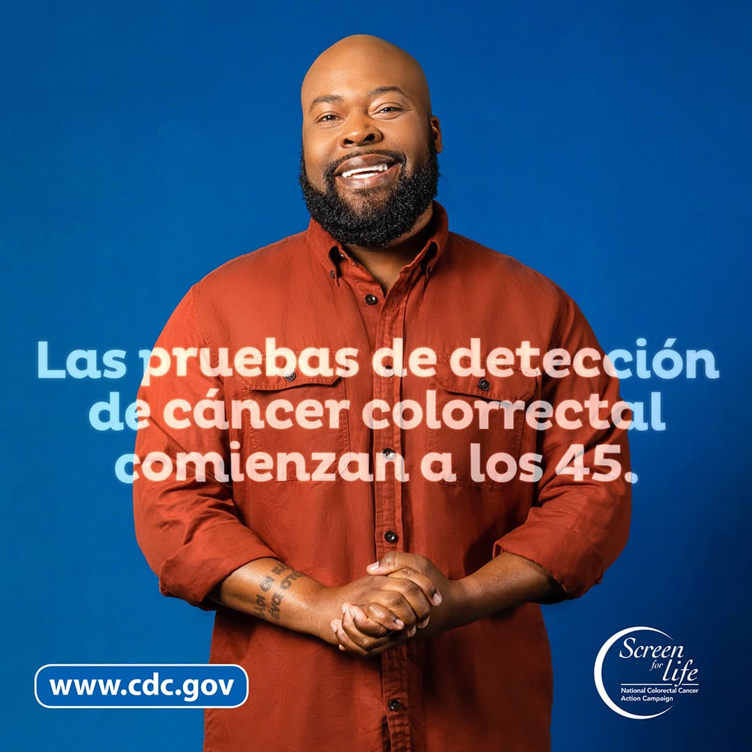 Foto de un hombre con el enlace de www.cy118119.com y el logo de Screen for Life