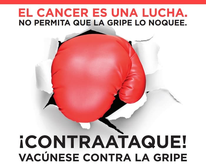 El cáncer es una lucha. No permita que la gripe lo noquee.