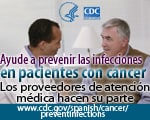 Gráfica para compartir sobre los proovedores de antención médica ayudando a prevenir las infecciones.