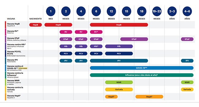 Vacunas desde el nacimiento a los 6 años de edad Vacunas desde el nacimiento a los 6 años de edad