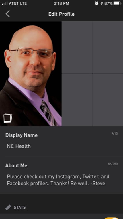 healthNC5.png An example personal profile for the Grindr mobile app for health care professionals.