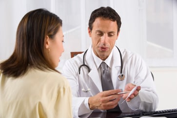 Treatment woman and doctor