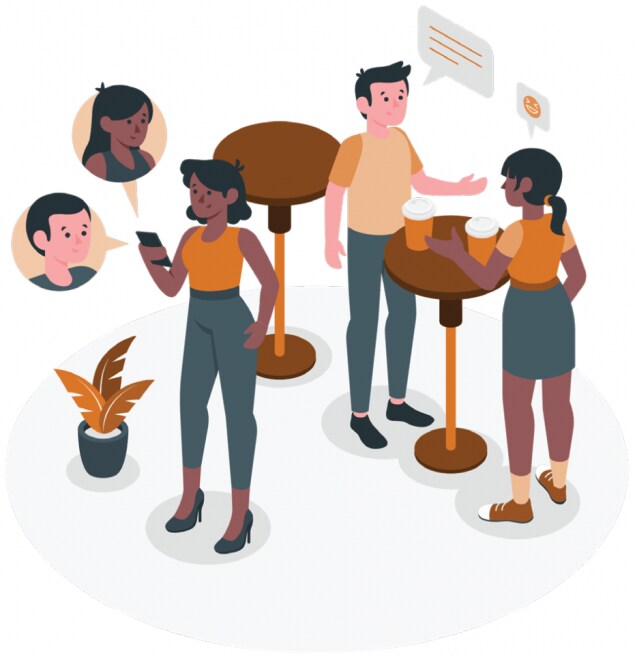 arg-people illustrated people at coffee shop