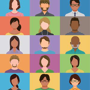 Graphic of character portraits