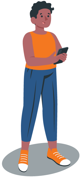 cell-girl-3 Illustration of a married couple