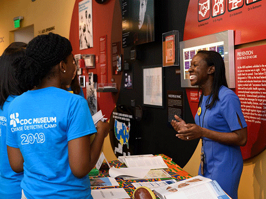 CDC workers at the museum