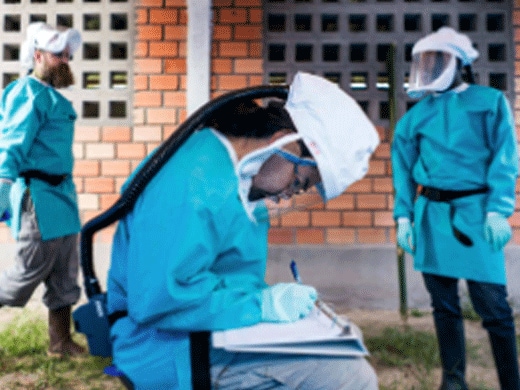 EIS officer doing field work in the Congo