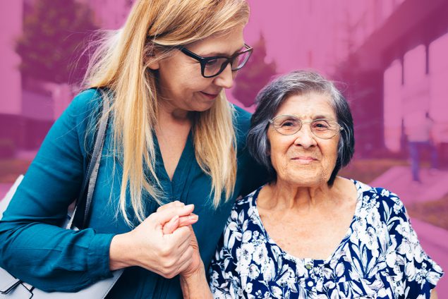 caregiver with older woman