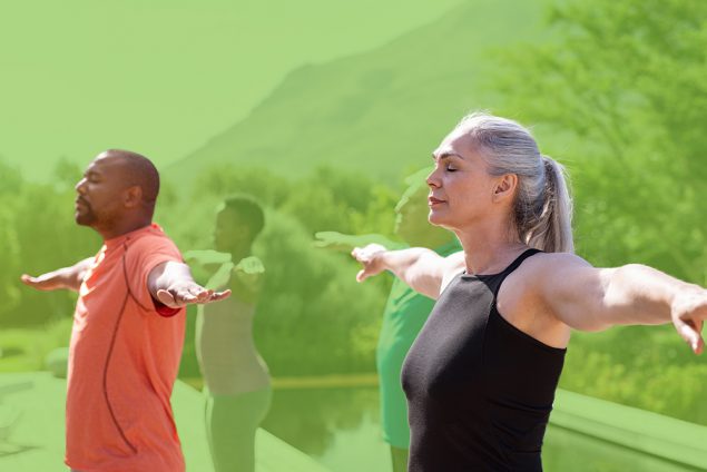 yoga exercise outdoors