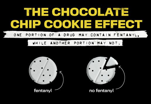 chocolate-chip-cookie-effect the chocolate chip cookie effect, one portion of a drug man contain fentanyl while another may not