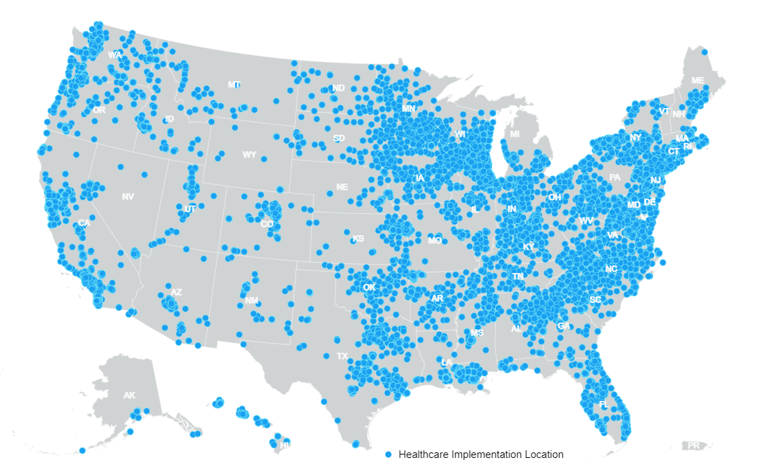 eCR facilities map December 31, 2022 eCR facilities map December 31, 2022