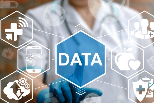 Icons of devices and ways data can be accessed and used