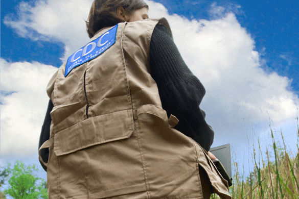 A CDC EIS officer working in the field