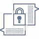 cartoon of two text messages with encrypted icon
