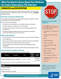 What You Need to Know About Your Medicine for Latent Tuberculosis (TB) Infection-Isoniazid and Rifapentine PDF file