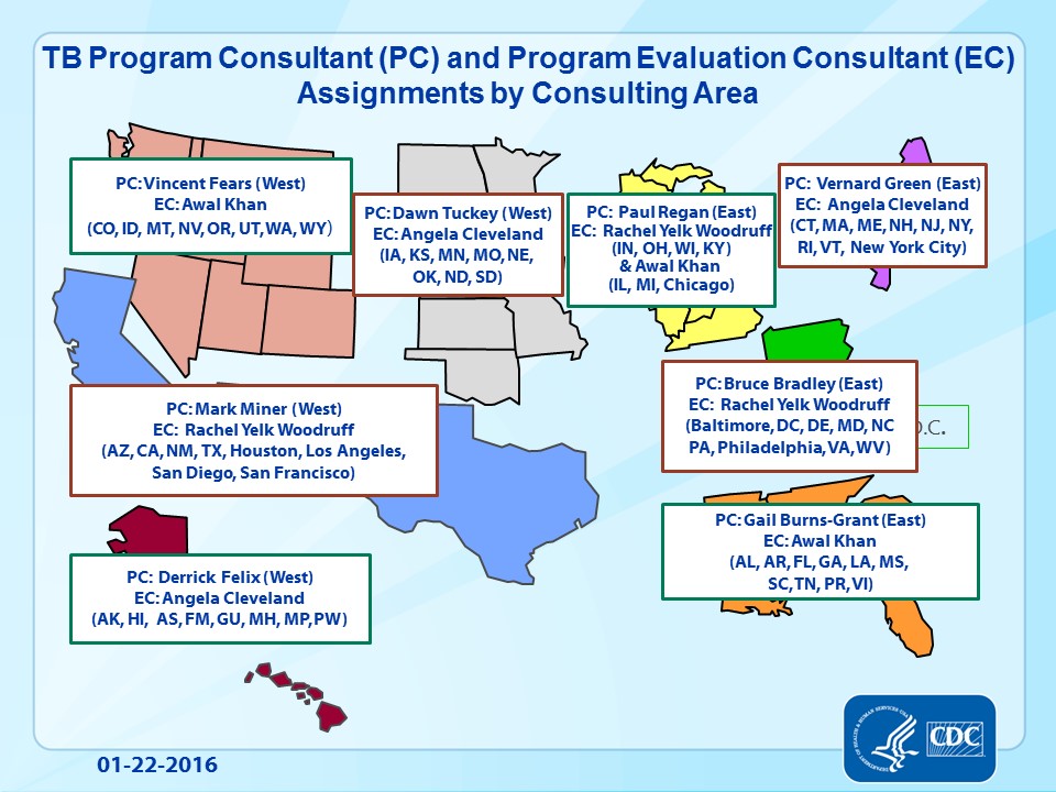 TB Project Officer and Evaluation Team Representative Assignments by Consultancy Region