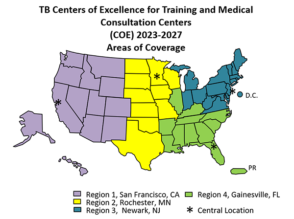 DCL-TB-COE TB Centers of Excellence for Training and Medical Consultation Centers