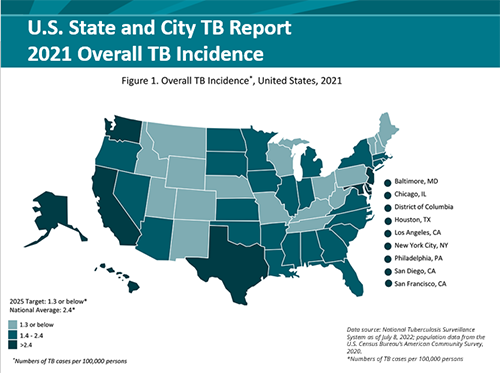 2021 Overall TB Incidence U.S. State and City Report 2021 Overall TB Incidence