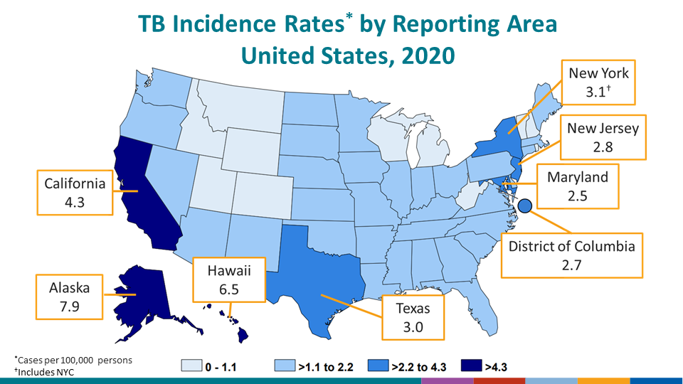 TB-Related Deaths* and Mortality Rates, United States, 1993–2019